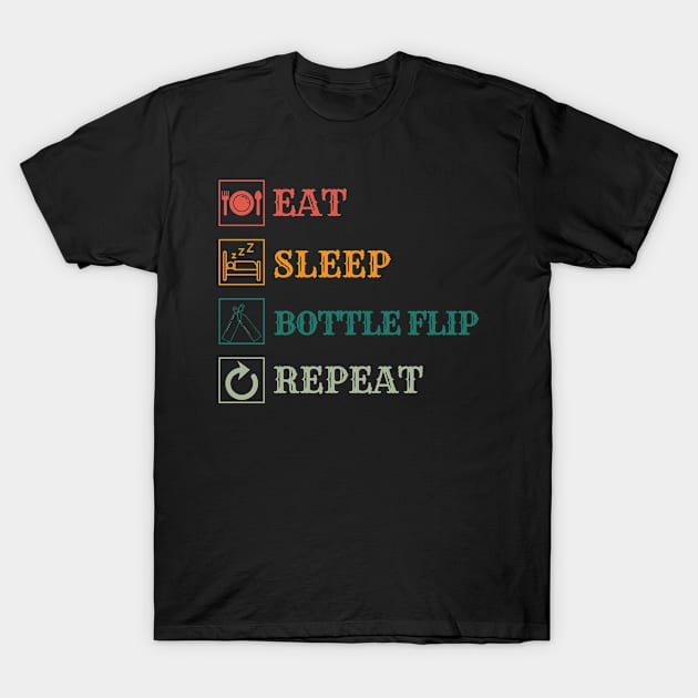 Eat sleep Bottle flip repeat T-Shirt by Modawear